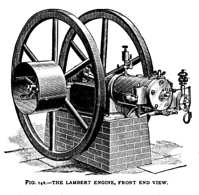 The Lambert Gas and Gasoline Engine (Front End View)
